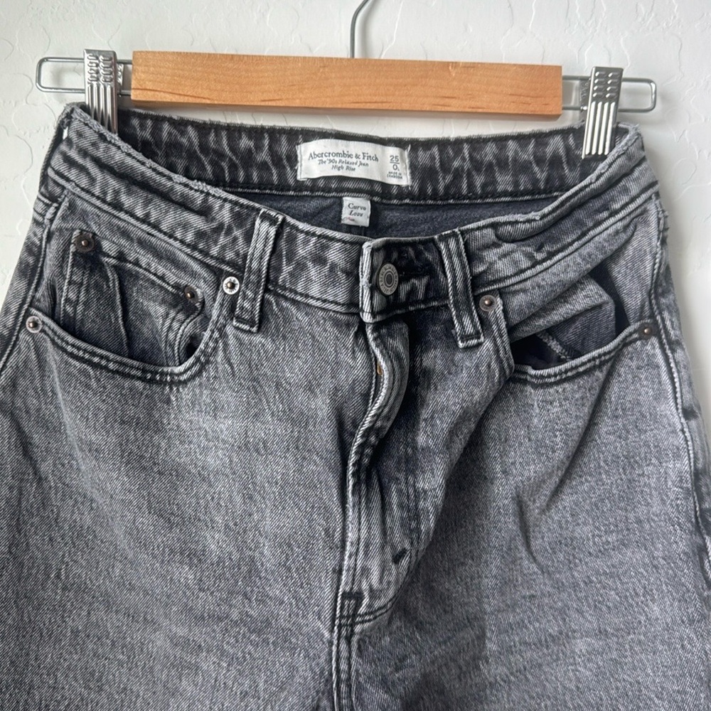 Abercrombie & Fitch Dark Gray High Rise Jeans - Picture 2 of 6